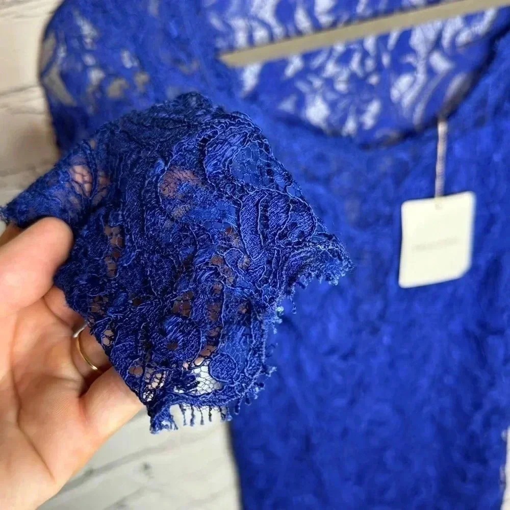 NWT Emilio Pucci Neiman Marcus Lace Dress Cobalt Blue Size 6 Retail $2860 - Picture 8 of 14